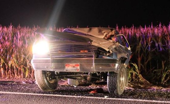 Chiếc Ford Bronco tại hiện trường vụ tai nạn.