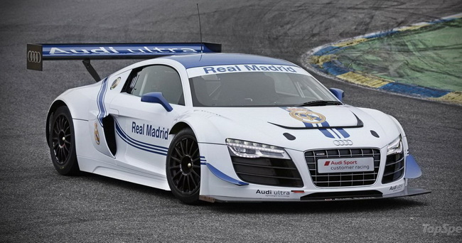 Xế đua Audi R8 LMS phi&ecirc;n bản Real Madrid  2