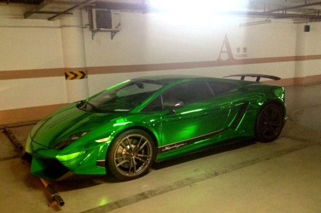 Gallardo Superleggera khoác màu xanh crom tại Trung Quốc 1 Gallardo Superleggera khoác màu xanh crom tại Trung Quốc 1