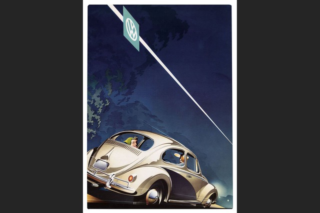 
Một poster quảng cáo xe của Volkswagen hồi năm 1957.
