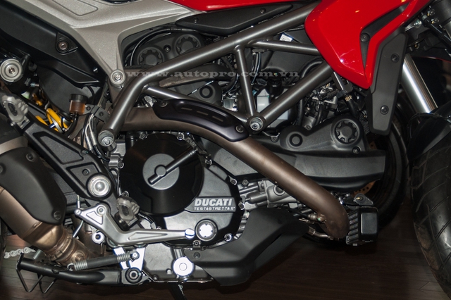 
Cụ thể, khối động cơ L-Twin Testastretta với góc nghiêng 11 độ, làm mát bằng dầu, dung tích 939 phân khối của bộ ba mô tô mới nhà Ducati tạo ra công suất tối đa 113 mã lực tại 9.000 vòng/phút và mô-men xoắn cực đại 98 Nm tại 7.500 vòng/phút.
