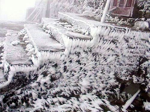 Tuyết rơi dày ở Sapa khiến giao thông đi lại khó khăn 22