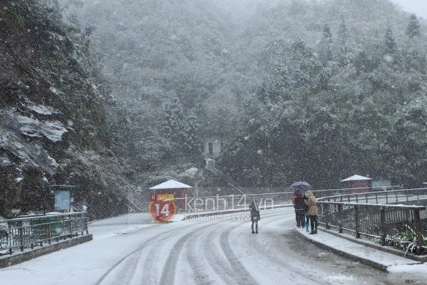 Tuyết rơi dày ở Sapa khiến giao thông đi lại khó khăn 4