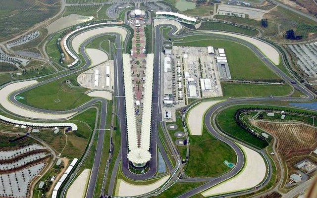 Thiết kế trường đua Sepang nhìn từ trên cao