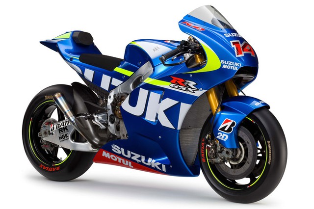Xe đua Suzuki GSX-RR dành cho giải MotoGP 2015.