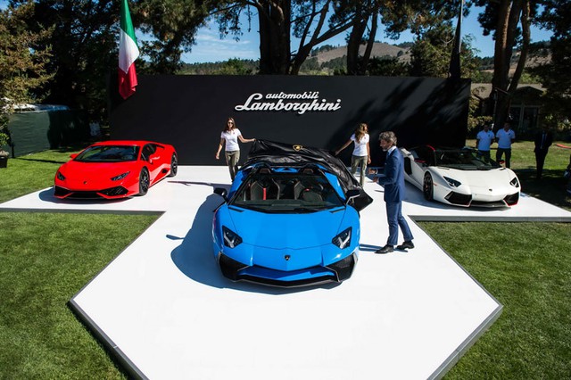 Lamborghini Aventador SV Roadster ra mắt trong sự kiện Pebble Beach Concours d’Elegance 2015.