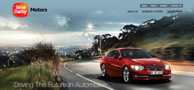 Một poster quảng cáo xe BMW của Sime Darby