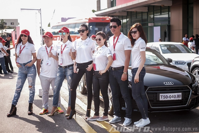 Dàn sao đình đám của showbiz Việt tại Audi Driving Experience 2015.