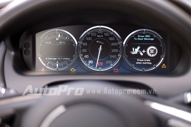 Mặt đồng hồ điện tử hiển thị thông tin dành cho người lái xe.