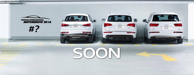 
Hình ảnh dàn xe SUV Audi Q3, Q5, Q7với một chỗ trống chờ đợi sẽ xuất hiện tại VIMS 2016 cho thấy mẫu xe sắp ra mắt của Audi Việt Nam sẽ khả năng cao sẽ là Audi Q2.
