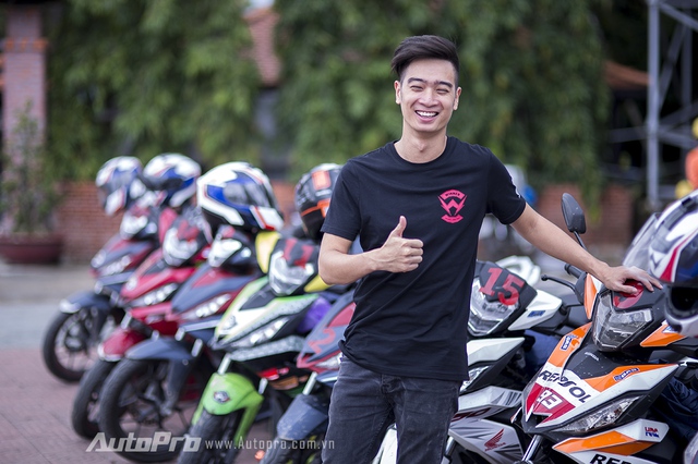
DJ SlimV cho biết anh rất hứng thú với chuyến đi cùng các biker Việt và trên hành tình anh sẽ thử cầm lái chiếc Honda Winner 150 độ phong cách Adventure.
