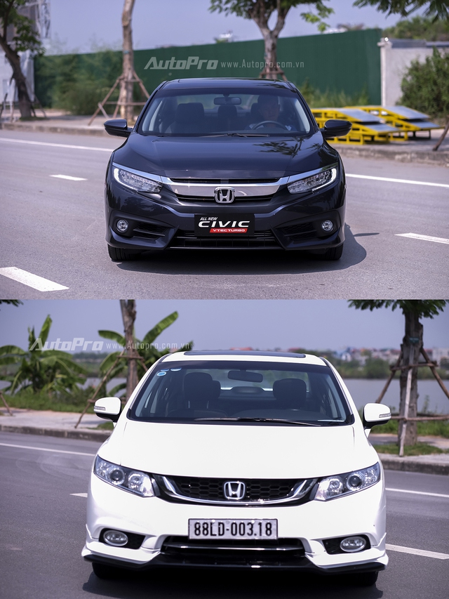 So sánh trực quan Honda Civic 2016 và thế hệ trước đó - Ảnh 4.
