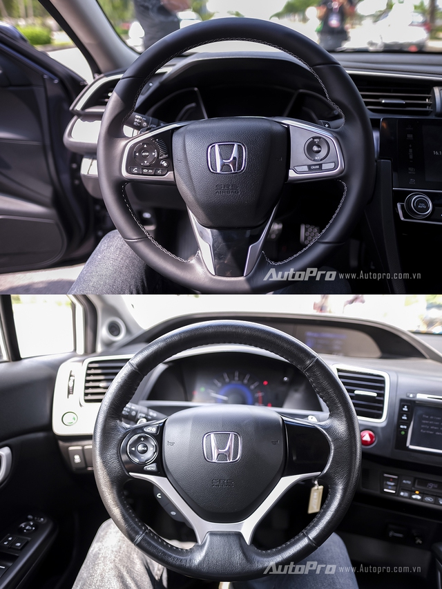 So sánh trực quan Honda Civic 2016 và thế hệ trước đó - Ảnh 6.