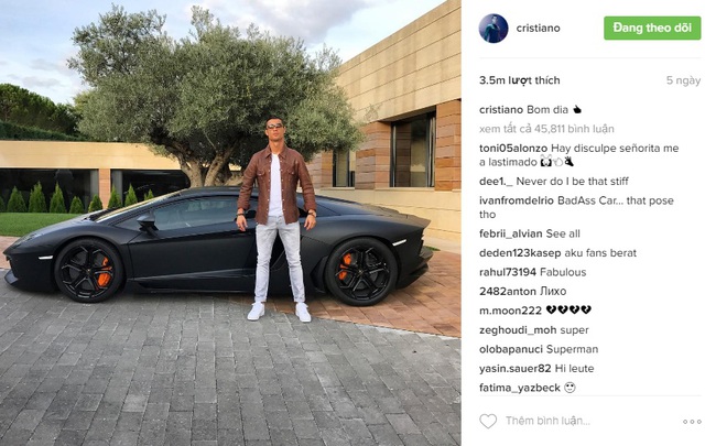 
Ảnh gốc do Ronaldo đăng lên Instagram cá nhân.
