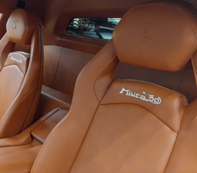 
Hay trên ghế ngồi cũng là dấu hiệu nhận biết phiên bản hàng hiếm này so với Aventador tiêu chuẩn.
