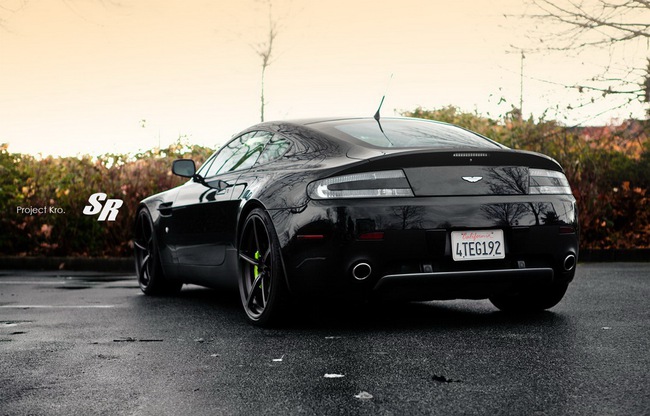 Aston Martin V8 Vantage bảnh hơn với bộ la-zăng đen của PUR Wheels 6