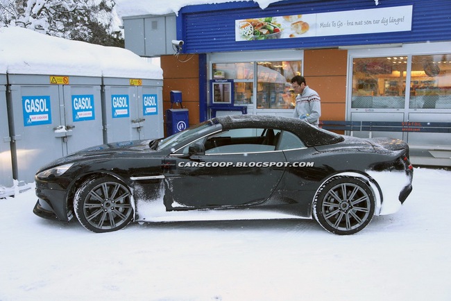 Aston Martin Vanquish Volante chạy thử trên tuyết trắng 3