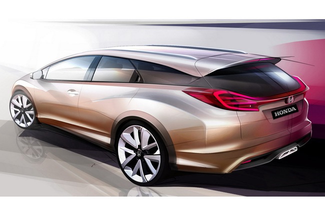 Honda hé lộ Civic Wagon trước thềm Geneva 1 Honda hé lộ Civic Wagon trước thềm Geneva 1