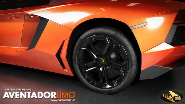 Biến Lamborghini Aventador thành limousine siêu dài 7