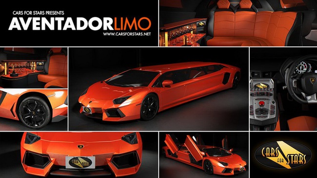 Biến Lamborghini Aventador thành limousine siêu dài 8