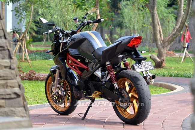 Honda Tiger Revo độ theo phong c&aacute;ch Ducati Monster 3
