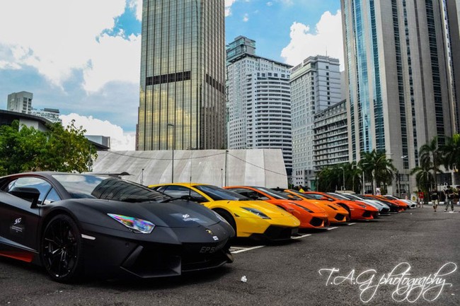 Dàn xe Lamborghini đầy màu sắc tại Kuala Lumpur 3