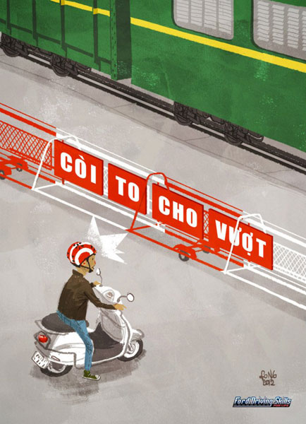 Cười và ngẫm với tranh biếm họa giao thông Việt Nam 7