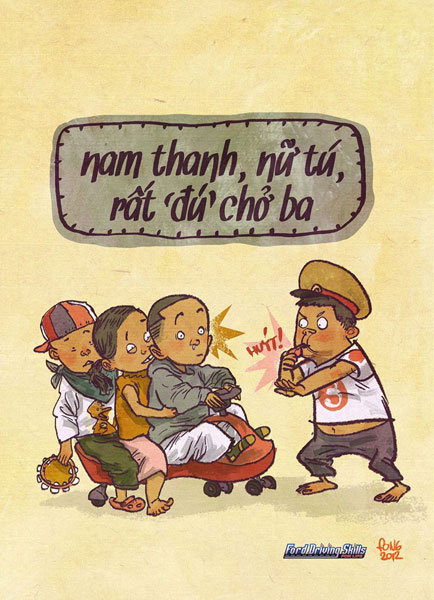 Cười và ngẫm với tranh biếm họa giao thông Việt Nam 13