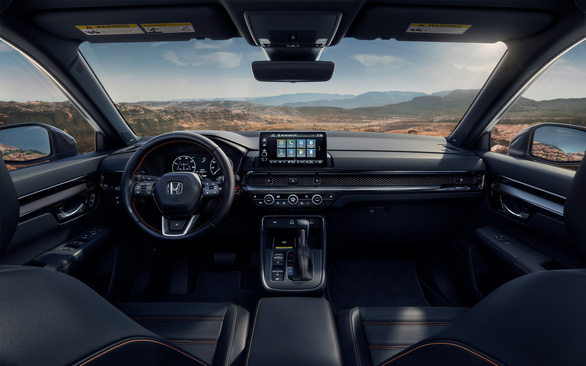 Honda CR-V 2023 lần đầu khoe ảnh nội thất chính thức: Nhiều điểm giống Civic - Ảnh 1.