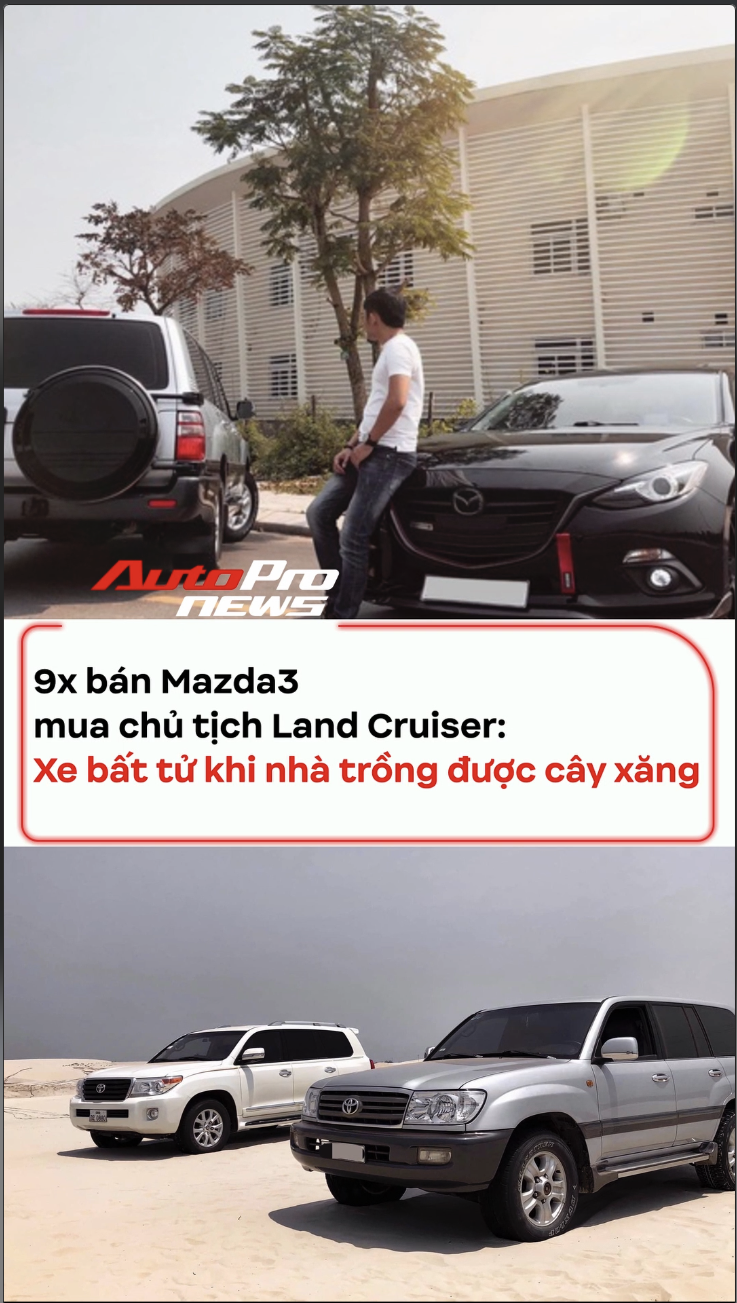 9x bán Mazda3 mua Land Cruiser 2004: Xe bất từ khi nhà trồng được cây xăng