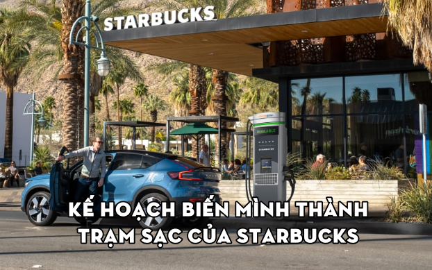 Starbucks muốn biến 15.000 cửa hàng thành trạm sạc xe điện, khách vừa ngồi uống cà phê vừa đợi pin đầy - Ảnh 1.