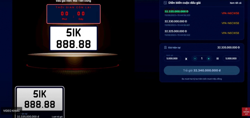 Biển số 51K-888.88 từng trúng hơn 32 tỉ đồng sẽ được đấu giá lại - Ảnh 1.