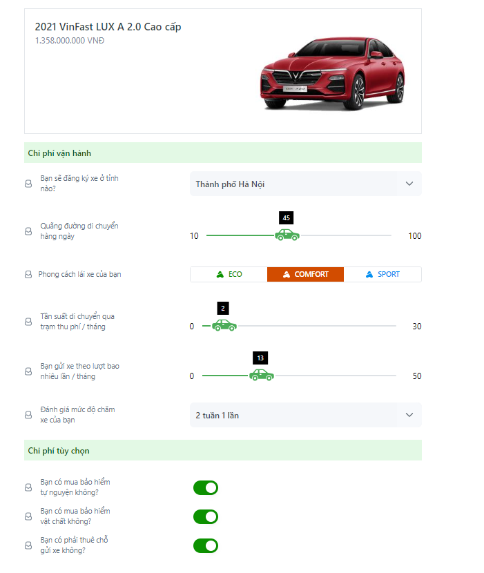 Nếu thấy việc tính toán chi phí nuôi xe quá phức tạp thì trang web này sẽ giúp làm đơn giản hoá mọi việc - Ảnh 1.
