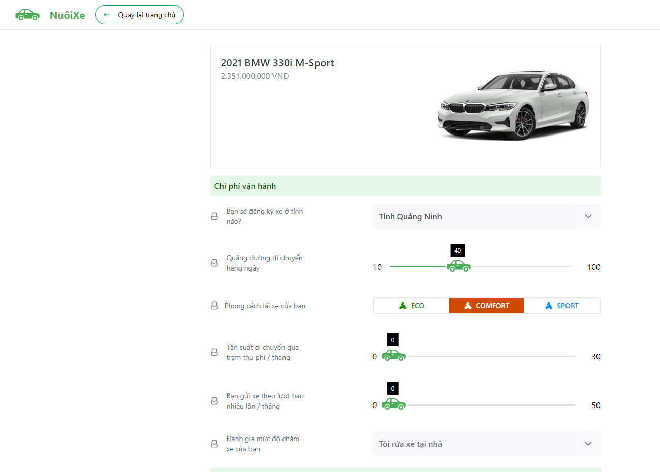 Nuoixe.vn - Công cụ tính chi phí vận hành chi tiết chiếc xe mà bạn muốn mua - Ảnh 3.