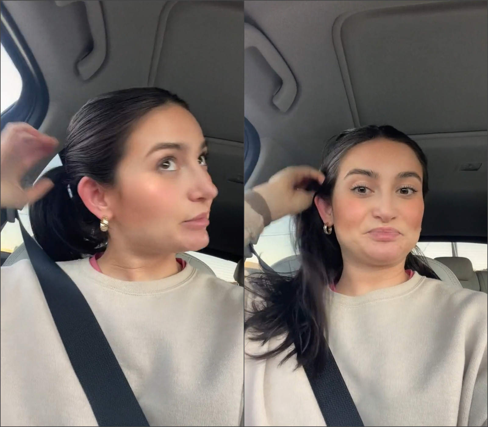 TikToker tiết lộ gây sốc: Đừng bao giờ kẹp tóc khi ngồi trong ô tô - Ảnh 2.