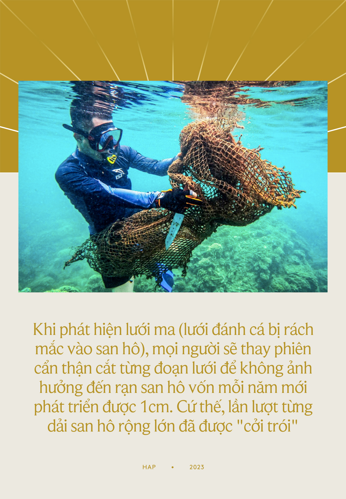 Chuyện những chiếc lưới "ma" bức tử san hô ở Đà Nẵng và nhóm "phượt" đáy biển, giải cứu đại dương - Ảnh 8.