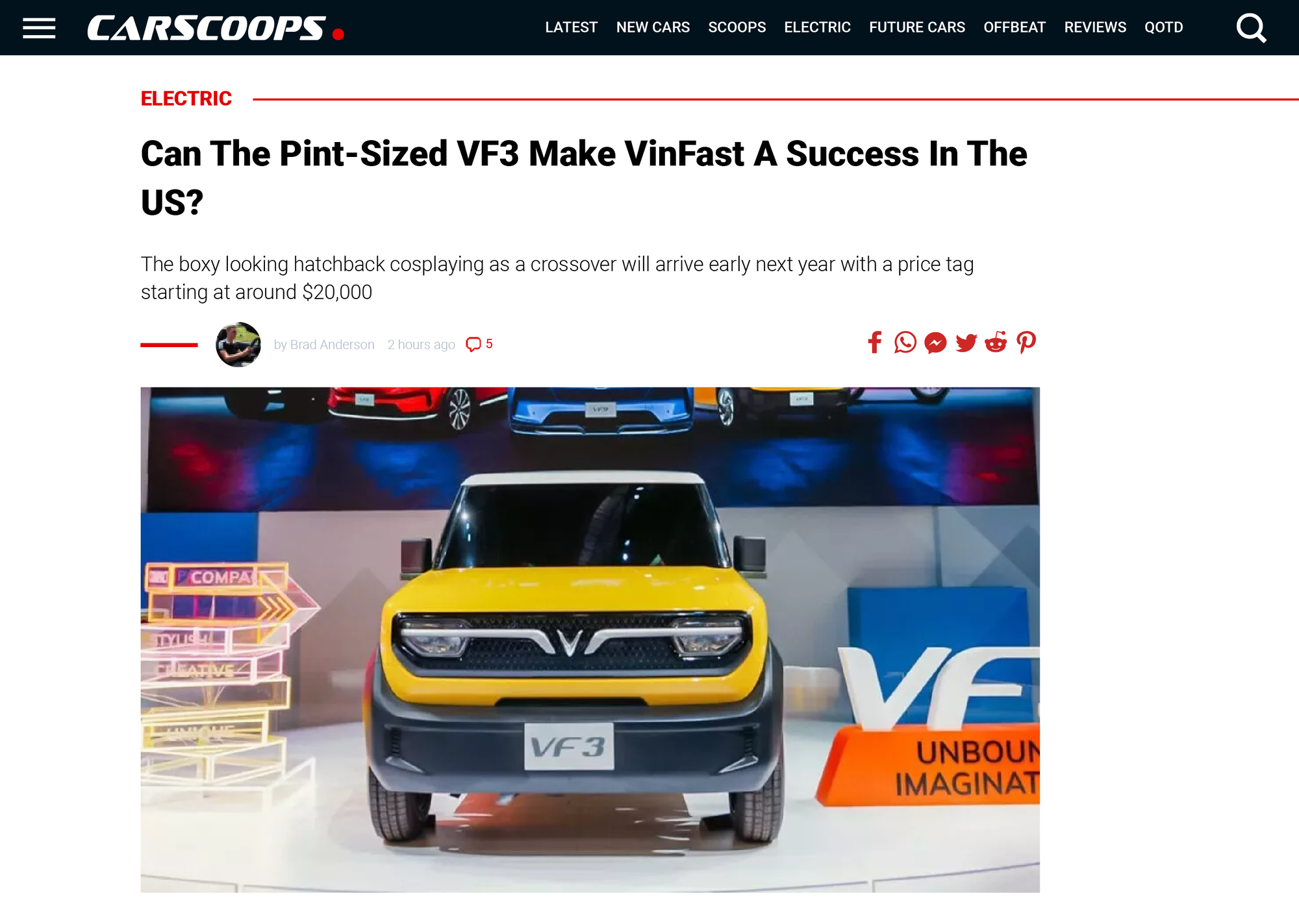 Chuyên trang xe Mỹ đặt câu hỏi: Liệu 'bé hạt tiêu' VF 3 giúp VinFast thành công tại xứ cờ hoa?- Ảnh 1.
