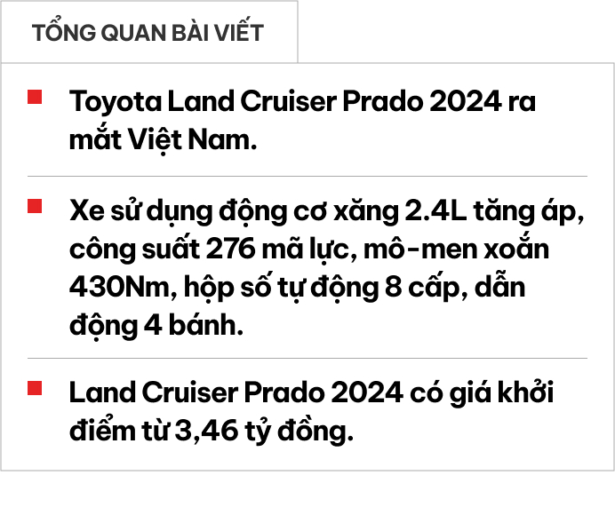 Mobil Prodo Toyota Land Cruiser Prado 2024 ra mắt Việt Nam: Giá từ 3,46 tỷ đồng ...