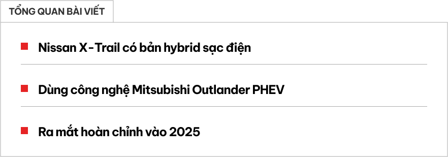 Nissan X-Trail sắp có bản hybrid mới cắm được sạc, mượn công nghệ từ Outlander- Ảnh 1.