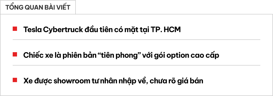 Tesla Cybertruck đầu tiên về Việt Nam là bản ‘kèm lạc’ chính hãng với gói option quy đổi nửa tỷ đồng- Ảnh 1.