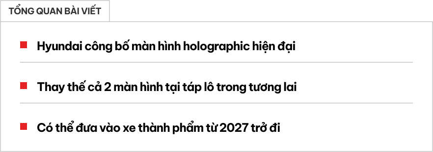 Hyundai làm HUD khổng lồ, biến kính chắn gió ô tô thành màn hình 3D, người lái xem được mọi thứ trước mặt- Ảnh 1.