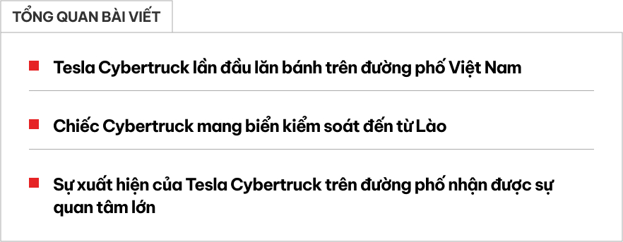 Bắt trọn Tesla Cybertruck đầu tiên lăn bánh trên đường phố Việt Nam: Lập tức gây tranh cãi về thiết kế, nhưng biển số là thứ đáng quan tâm- Ảnh 1.