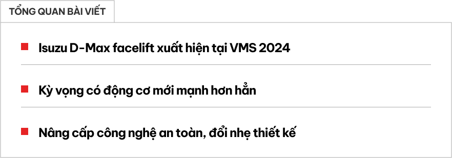 Tóm gọn Isuzu D-Max 2024 lộ diện tại Việt Nam: Ngoại hình hầm hố, đáng tiếc thiếu ADAS khó cạnh tranh Ranger- Ảnh 1.