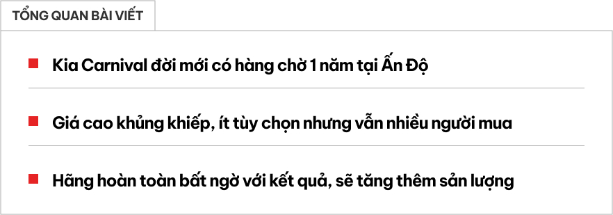 Kia Carnival siêu ‘hot’ tại nước này: Đắt gấp 3 Innova nhưng vẫn ‘cháy’ hàng, khách chờ 1 năm chưa có xe- Ảnh 1.