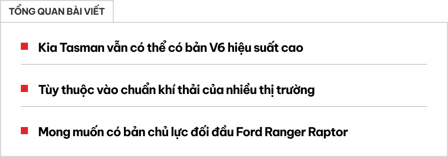 Kia Tasman có thể có bản hiệu suất cao ngang hàng Ford Ranger Raptor nhưng lại phụ thuộc vào điều này- Ảnh 1.