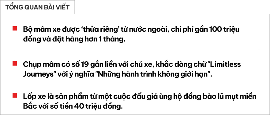 Dân chơi Overland Việt Nam chi 140 triệu đồng "độ" "dàn chân" Defender: Mâm hàng thửa đặt làm từ nước ngoài, lốp trúng đấu giá từ thiện- Ảnh 1.