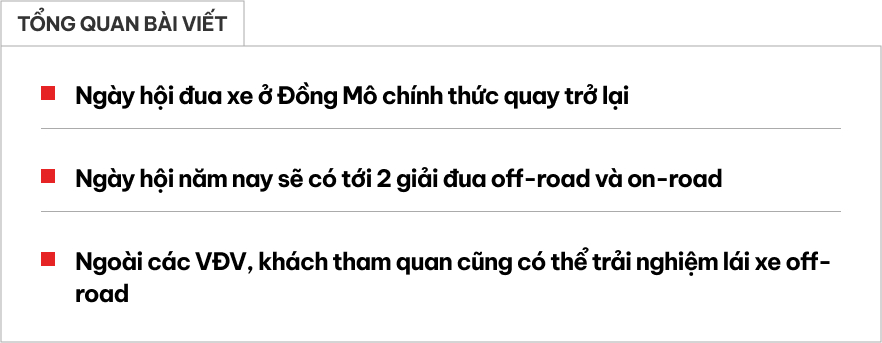 Ngày hội đua xe lớn nhất Việt Nam trở lại: 2 giải đua, 25 đường đua và lái thử- Ảnh 1.