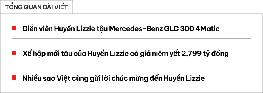 Nữ diễn viên phim giờ vàng VTV tậu Mercedes-Benz GLC 300 giá gần 2,8 tỷ đồng, CĐM đổ xô vào xin vía- Ảnh 1.