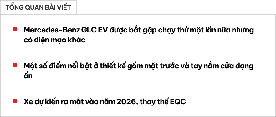 Mercedes-Benz GLC chạy điện lộ diện trên đường: Nắp capo mới lạ, tay nắm cửa biến mất- Ảnh 1.