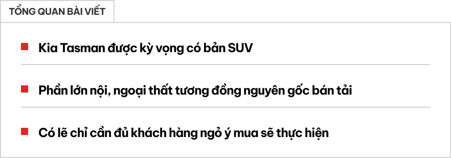 Kia Tasman mà thành SUV thì nhìn sẽ 'chiến' thế này đây: Dáng góc cạnh, nhìn 'lực' không kém Land Cruiser Prado- Ảnh 1.